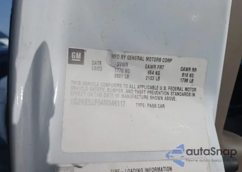 2004 Pontiac Grand Am Se from USA, damaged, VIN 1G2NE52F84M546117